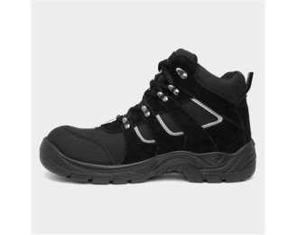 EarthWorks Safety Level Mens Black Suede Safety Boots